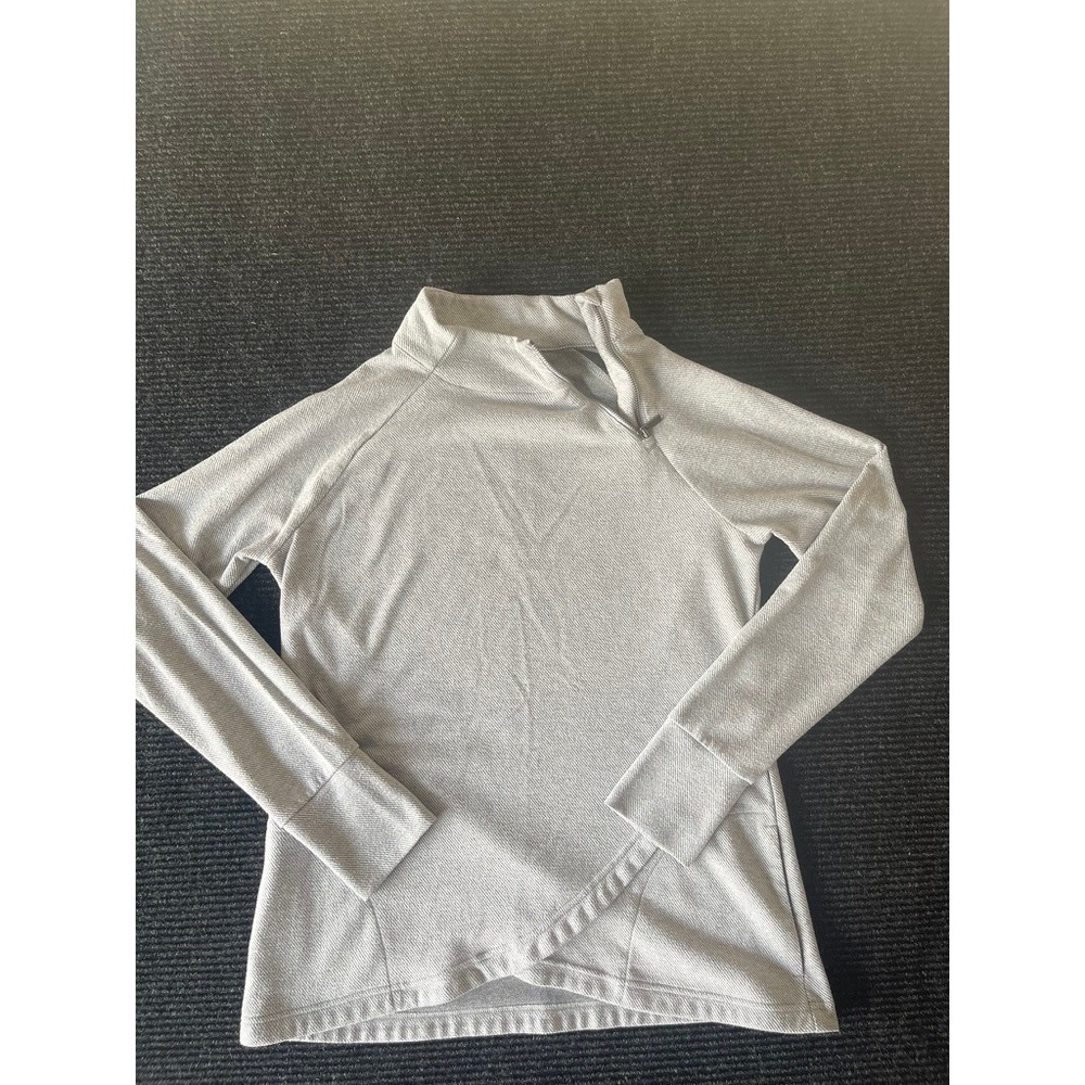 Kyodan Outdoor Womens Gray Asymmetrical Quarter Zip Pullover Tulip Hem Large
